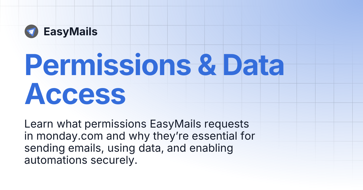 Permissions & Data Access | EasyMails